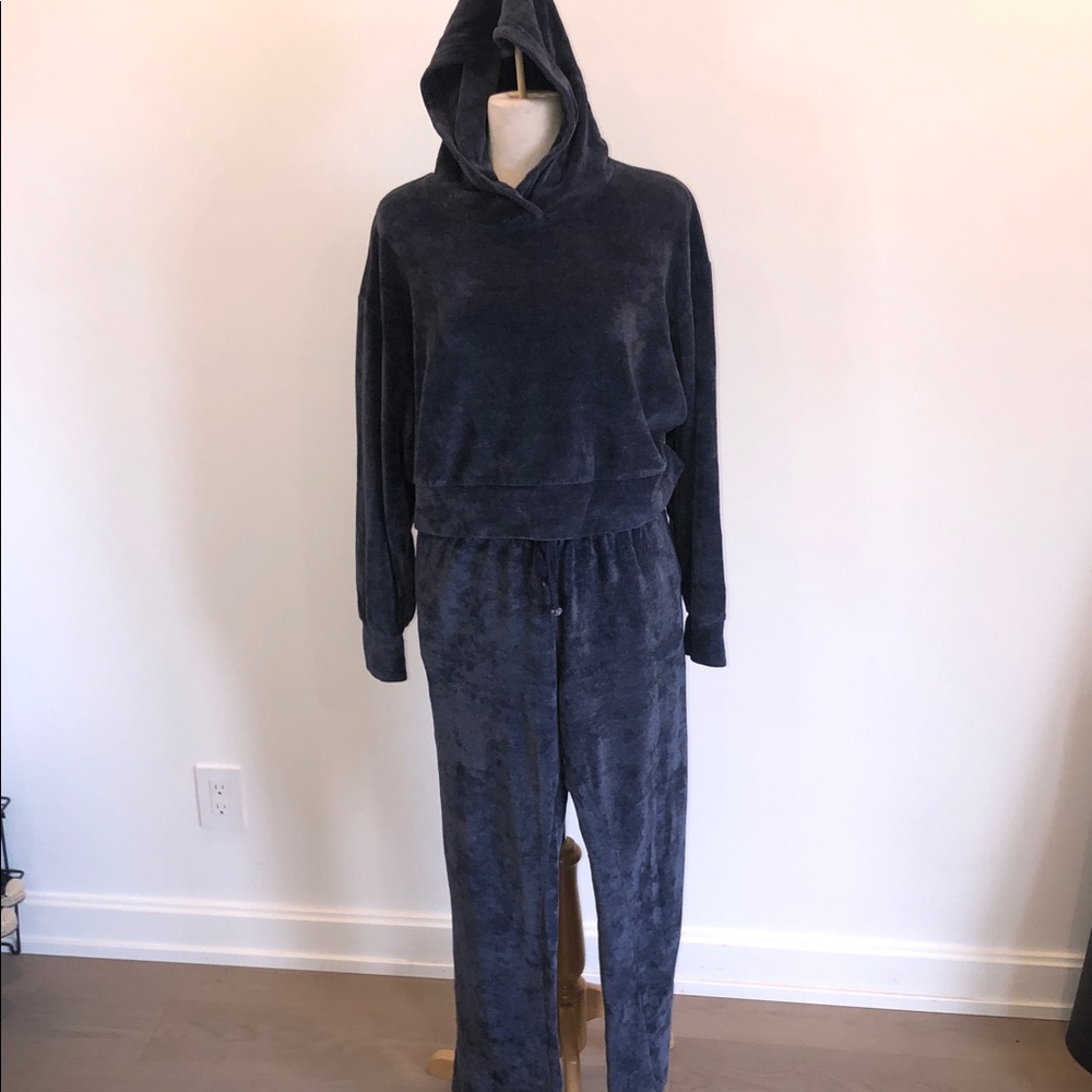 Noize smoky blue Hooded 2 piece lounge set